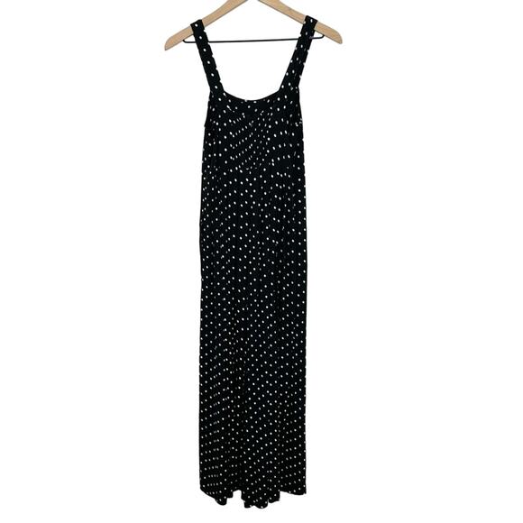 Madewell Polka Dot Wide Leg Jumpsuit Black Size 00 - Picture 3 of 7